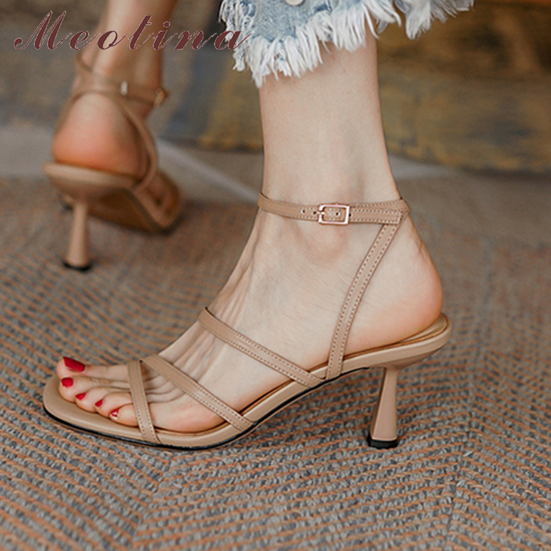 Meotina Sandals Women Shoes Sq - Casual Sandal Leather recension och pris